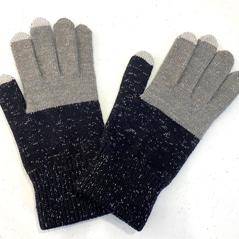 Verloop Touchscreen Gloves <brand new> black x grey with silver glitter